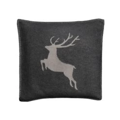 David Fussenegger SYLT Hirsch Kissenhülle - 50x50 Cm - Anthrazit