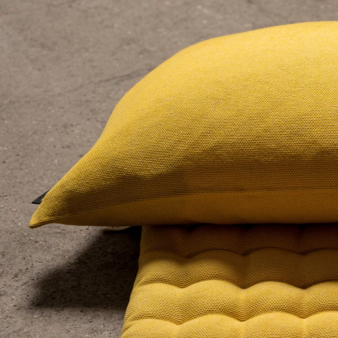 Linum Pepper Kissenhülle - 40x40 Cm - Mustard Yellow E97 4 Linum Pepper Kissenhülle - 40x40 Cm - Mustard Yellow E97 – Bild 2