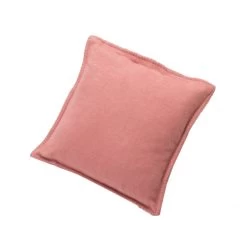 David Fussenegger SYLT Kissenhülle Uni Mit Zierstich - 40x40 Cm - Rouge