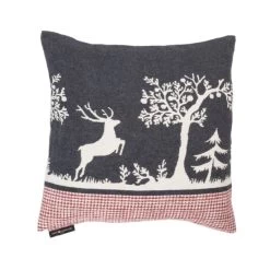 David Fussenegger NOVA Kissenhülle Alpine Bordüre - 50x50 Cm - Anthrazit