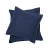 David Fussenegger SYLT Kissenhülle Uni Mit Zierstich - 40x40 Cm - Marine -Boutique-Kissen-Discounter 354639 big 0