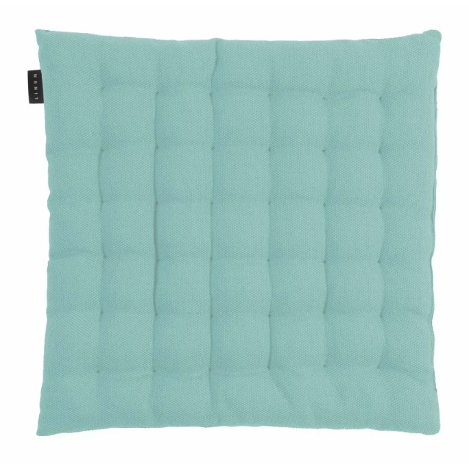 Linum PEPPER Sitzkissen - 40x40x3 Cm - Dusty Turquoise C85 3 Linum PEPPER Sitzkissen - 40x40x3 Cm - Dusty Turquoise C85