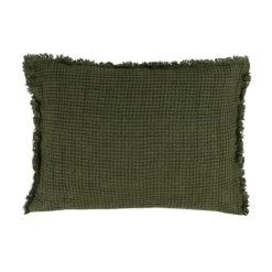 Zoeppritz Honeybee Kissenhülle Mit Fransen - 40x60 Cm - Huntergreen