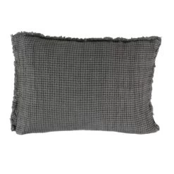 Zoeppritz Honeybee Kissenhülle Mit Fransen - 40x60 Cm - Charcoal