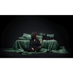 Linum Paolo Kissenhülle - 50x90 Cm - Smaragdgrün 9 Linum Paolo Kissenhülle - 50x90 Cm - Smaragdgrün -Boutique-Kissen-Discounter 422368 big 3