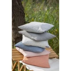 David Fussenegger Nadelstreifen Kissenhülle 2er-Set - 40x40 Cm - Altrosa -Boutique-Kissen-Discounter 426680 big 2