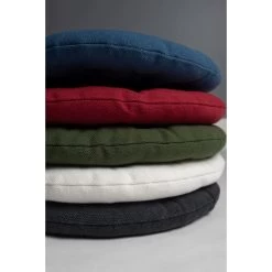 Linum PEPPER Sitzkissen Rund - Ø 37 Cm - Höhe 3 Cm - Indigoblau C99 -Boutique-Kissen-Discounter 432275 big 2