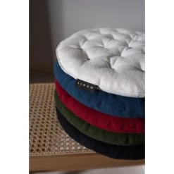 Linum PEPPER Sitzkissen Rund - Ø 37 Cm - Höhe 3 Cm - Rot D90 -Boutique-Kissen-Discounter 432276 big 4