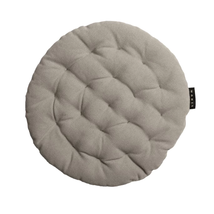 Linum PEPPER Sitzkissen Rund - Ø 37 Cm - Höhe 3 Cm - Hellgrau G15 3 Linum PEPPER Sitzkissen Rund - Ø 37 Cm - Höhe 3 Cm - Hellgrau G15