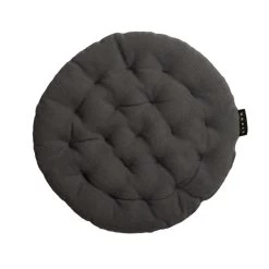 Linum PEPPER Sitzkissen Rund - Ø 37 Cm - Höhe 3 Cm - Granitgrau G19