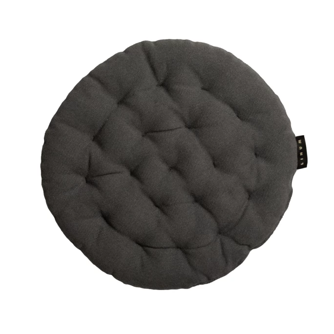 Linum PEPPER Sitzkissen Rund - Ø 37 Cm - Höhe 3 Cm - Granitgrau G19 3 Linum PEPPER Sitzkissen Rund - Ø 37 Cm - Höhe 3 Cm - Granitgrau G19