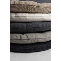 Linum PEPPER Sitzkissen Rund - Ø 37 Cm - Höhe 3 Cm - Weiss I01 -Boutique-Kissen-Discounter 432281 big 2