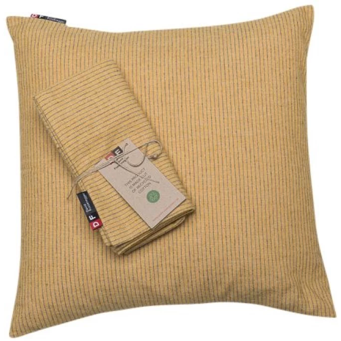 David Fussenegger NIZZA Nadelstreifen Recycling Kissen 2er-Set - 2 Stück à 40x40 Cm - Senf 7 David Fussenegger NIZZA Nadelstreifen Recycling Kissen 2er-Set - 2 Stück à 40x40 Cm - Senf – Bild 5