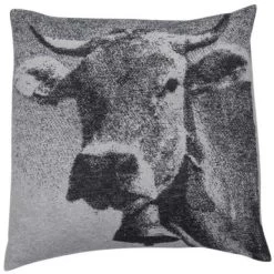 Boutique-Kissen-Discounter 16 David Fussenegger SILVRETTA Kuh Fotorealistisch Kissenhülle - 50x50 Cm - Filz