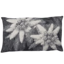 David Fussenegger SILVRETTA Edelweiß Kissenhülle - 40x60 Cm - Anthrazit