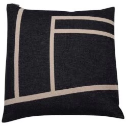 David Fussenegger NOVA Linien Kissenhülle - 60x60 Cm - Schwarz