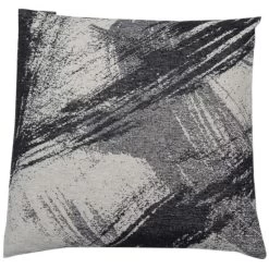 David Fussenegger LIMA Pinselstriche Kissenhülle Recycling - 50x50 Cm - Schwarz