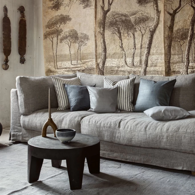 Linum SETA Kissenhülle - 50x50 Cm - Black H1 5 Linum SETA Kissenhülle - 50x50 Cm - Black H1 – Bild 3