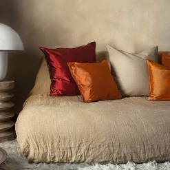 Linum SILK Kissenhülle - 40x40 Cm - Rusty Orange B13 -Boutique-Kissen-Discounter 455033 big 2