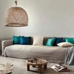 Linum SILK Kissenhülle - 50x50 Cm - Deep Sea Blue C42 -Boutique-Kissen-Discounter 455048 big 2