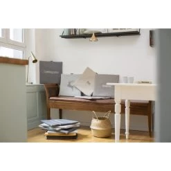 David Fussenegger Sylt Uni Sitzkissen - 2er-Set - 2 Stück à 40x40 Cm - Anthrazit -Boutique-Kissen-Discounter 458060 big 1