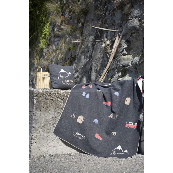 David Fussenegger SILVRETTA Gipfelstürmer Kissenhülle - 50x50 Cm - Anthrazit 4 David Fussenegger SILVRETTA Gipfelstürmer Kissenhülle - 50x50 Cm - Anthrazit – Bild 2