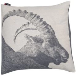 David Fussenegger SILVRETTA Steinbock Kissenhülle - 50x50 Cm - Grau