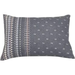 David Fussenegger NOVA Norweger Bordüre Kissenhülle - 40x60 Cm - Grau