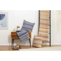 David Fussenegger LIMA Streifen Kissenhülle - 50x50 Cm - Blau -Boutique-Kissen-Discounter 471099 big 1