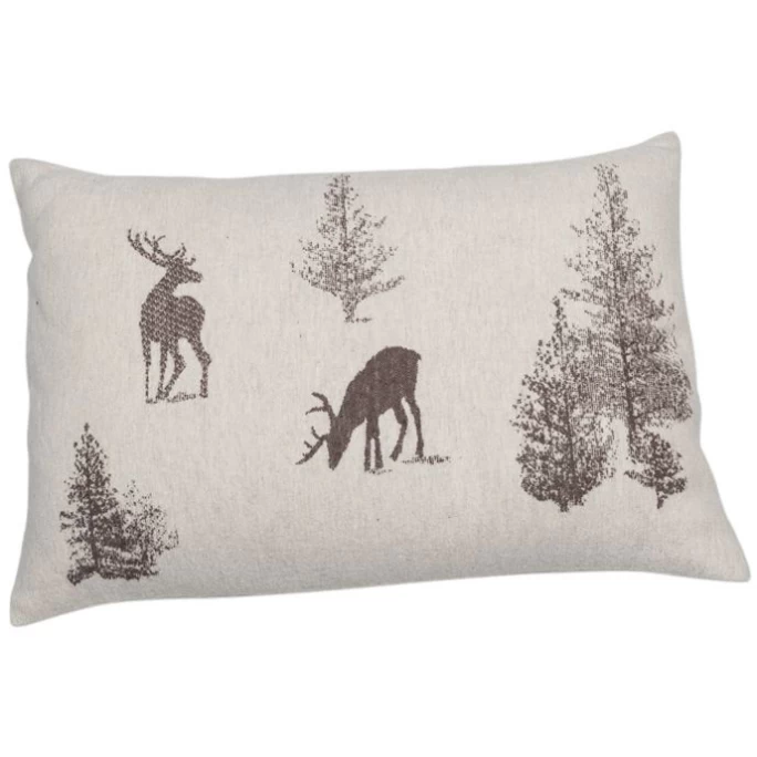 David Fussenegger SILVRETTA Hirsche/Tannen Allover Kissenhülle - 40x60 Cm - Ecru/schlamm 3 David Fussenegger SILVRETTA Hirsche/Tannen Allover Kissenhülle - 40x60 Cm - Ecru/schlamm