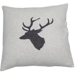 David Fussenegger SILVRETTA Hirschkopf Kissenhülle - 50x50 Cm - Filz