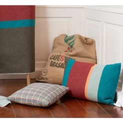 David Fussenegger SILVRETTA Colorblock Kissenhülle - 40x60 Cm - Petrol -Boutique-Kissen-Discounter 471106 big 1