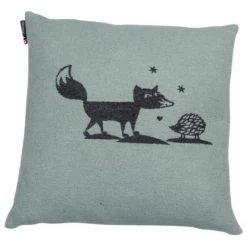 David Fussenegger SILVRETTA Fuchs Und Igel Kissenhülle - 40x40 Cm - Hellgrün