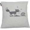 David Fussenegger SILVRETTA Fuchs Und Igel Kissenhülle - 40x40 Cm - Hellgrau