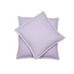 David Fussenegger SYLT Kissenhülle Uni Mit Zierstich - 40x40 Cm - Lila