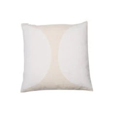Boutique-Kissen-Discounter 22 David Fussenegger ALBA Halbkreise Kissenhülle - 50x50 Cm - Gebleicht