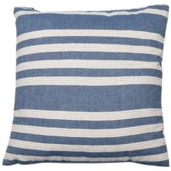 Boutique-Kissen-Discounter 10 David Fussenegger NIZZA Blockstreifen Kissenhülle - 2er Set - 2er Set - 50x50 Cm - Navy